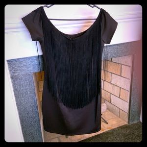 Black fringe dress